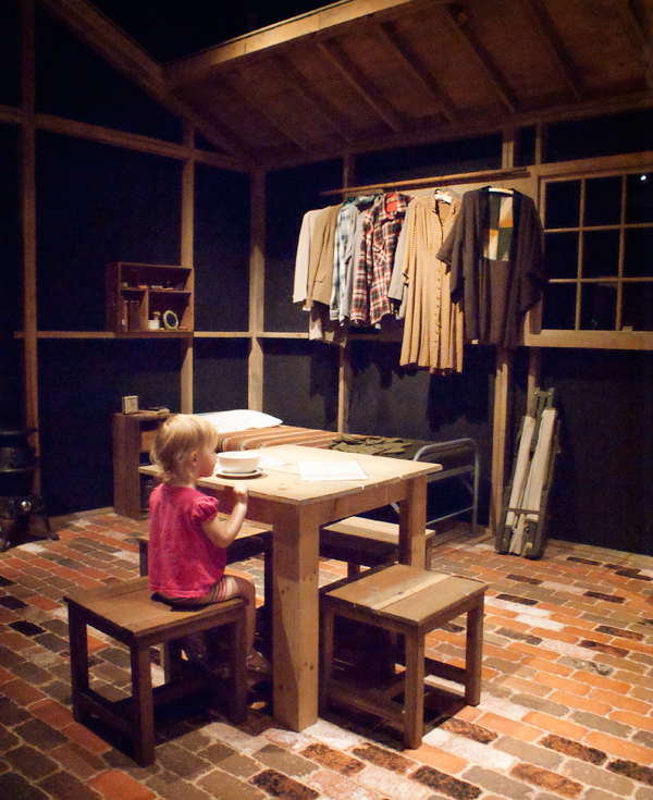 A recreated miners lodge from the 1940s