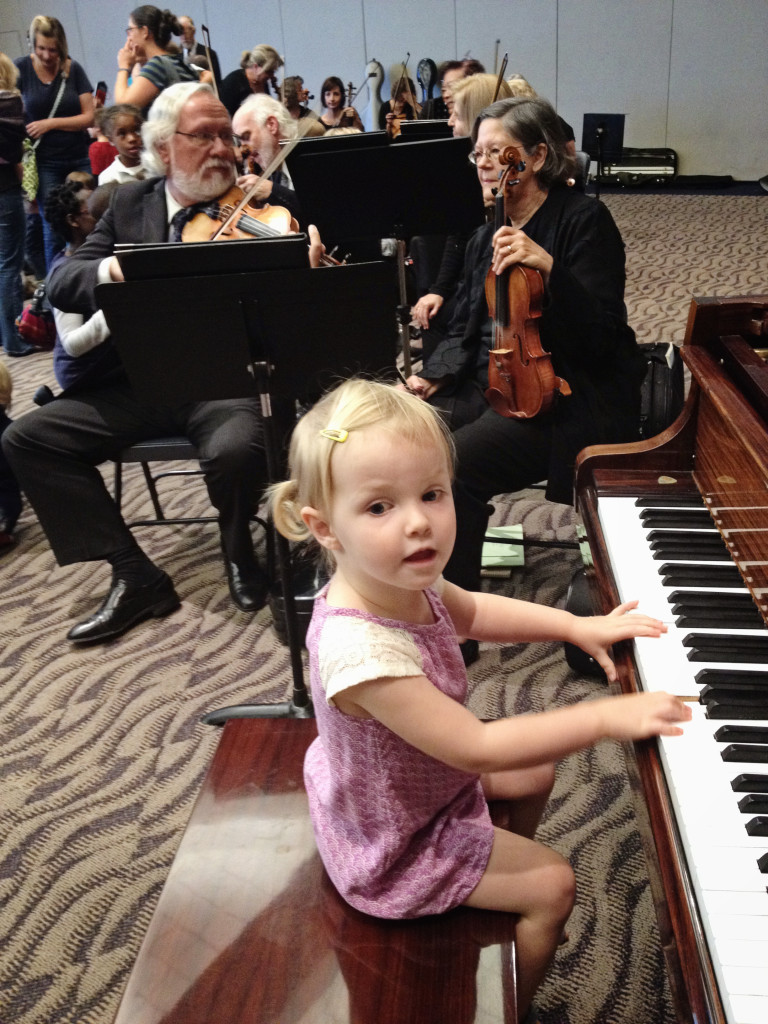She asked to play the piano the entire time - a new hobby on the horizon??